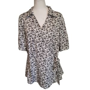 Perception Concept Wrap Top Black/White sz XL